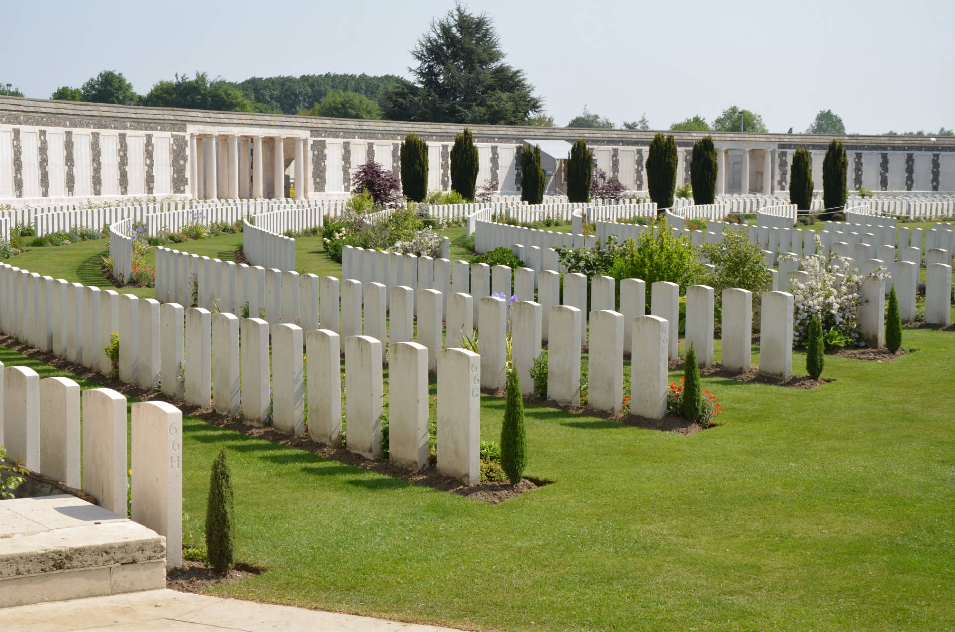 The graves of Tyne Cot cemetery.