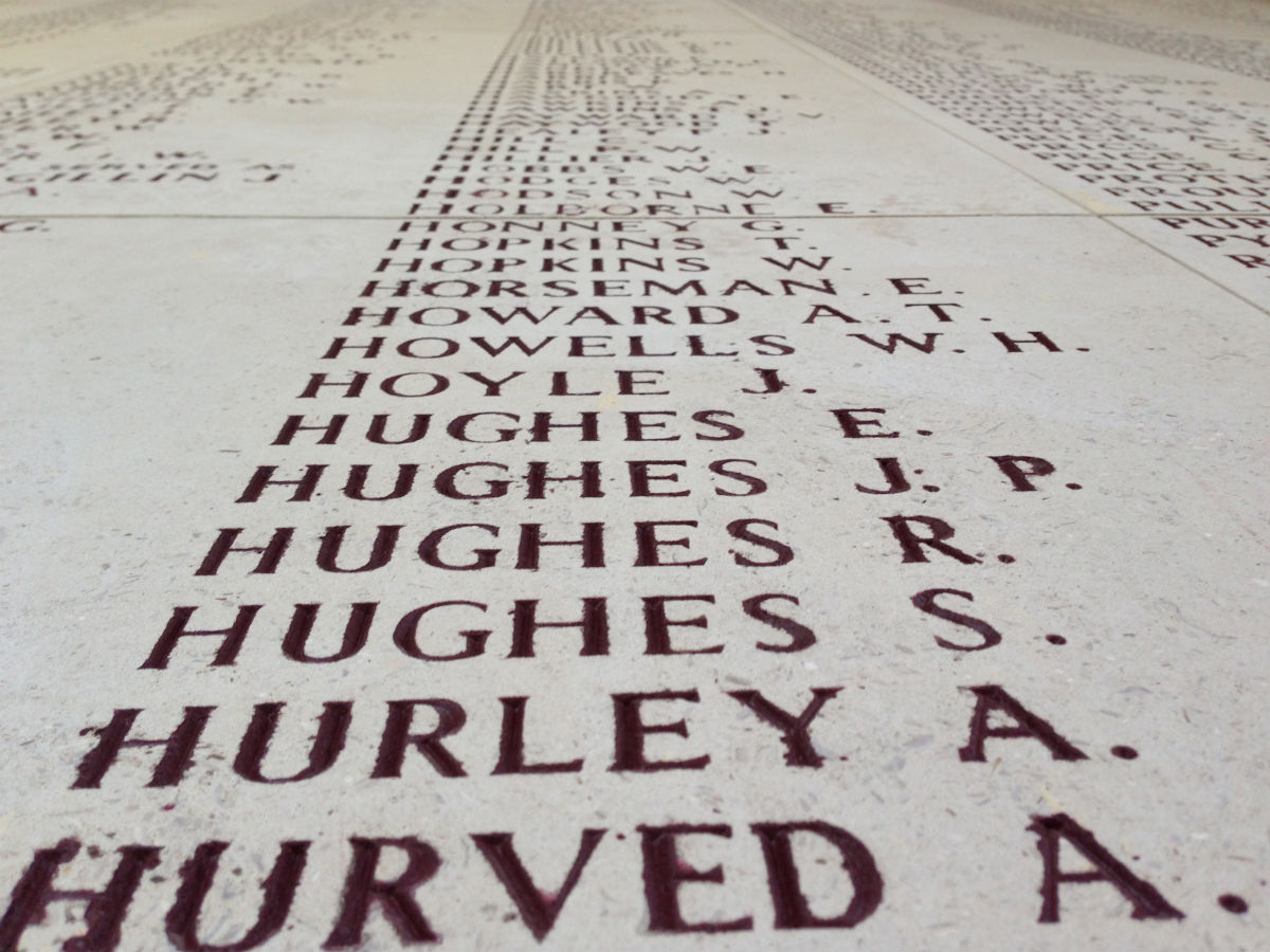 List of soldier's names, Ypres - Menin Gate - Last Post - 05