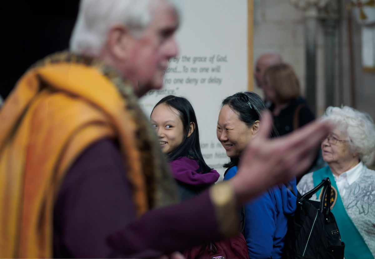 Visitors to Salisbury Cathedral and Magna Carta Exhibition - 9th May 2015 - by Ash Mills